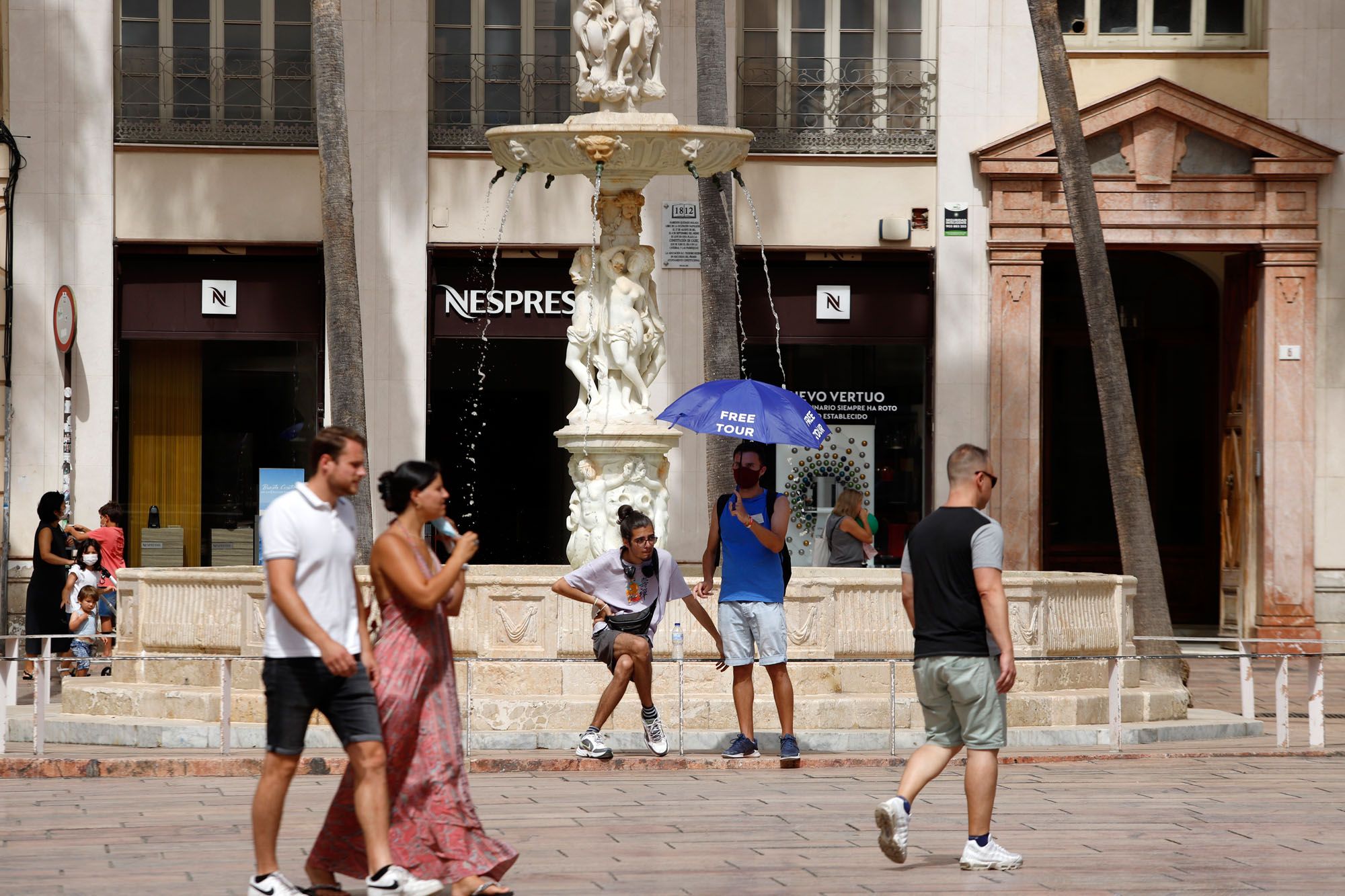 Málaga capital, como otros puntos de la provincia, está en aviso naranja por altas temperaturas este lunes, 12 de julio.