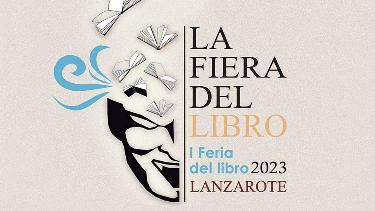 Imagen del cartel anunciador de la Feria del Libro de Lanzarote 2023.