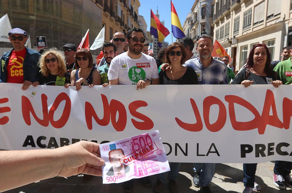 Miles de personas secundan en Málaga la marcha central del Primero de Mayo en Andalucía