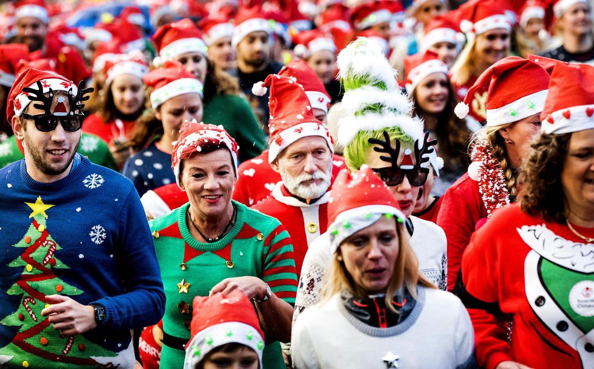 Carrera Ugly Christmas Sweater, en The Vondelpark, Ámsterdam, el 16 de diciembre de 2017.