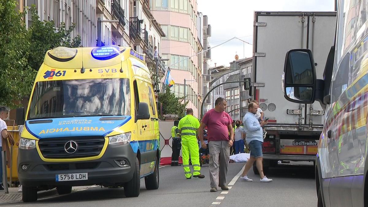 Muere un octogenario en Arzúa al ser atropellada por un camión
