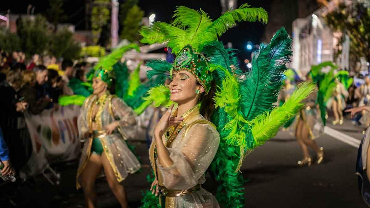 Una de las participantes en el desfile del Carnaval de Madeira, el pasado 22 de febrero.