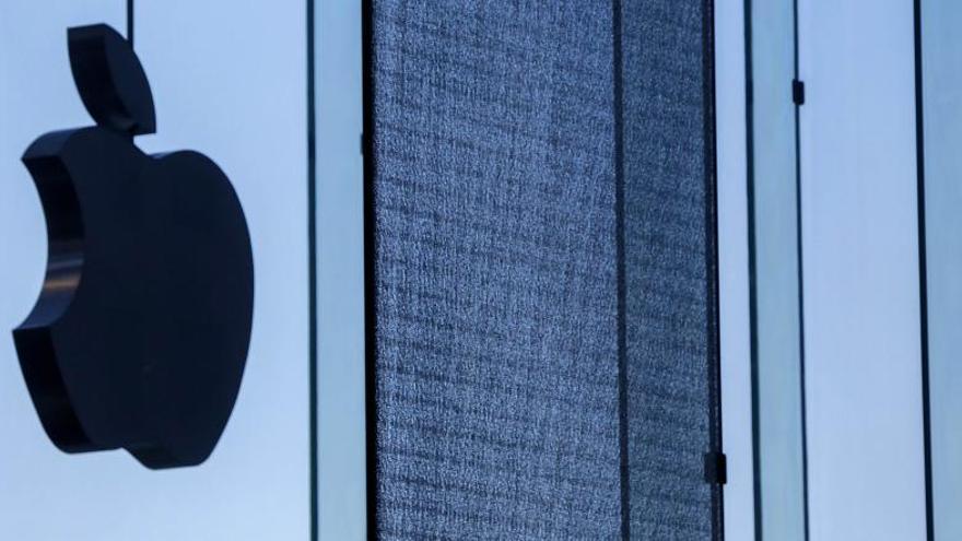 Imagen de un anuncio de Apple en Nueva York.