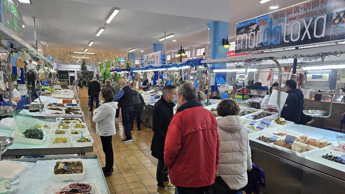 Vista del mercado de O Grove en una imagen de archivo.