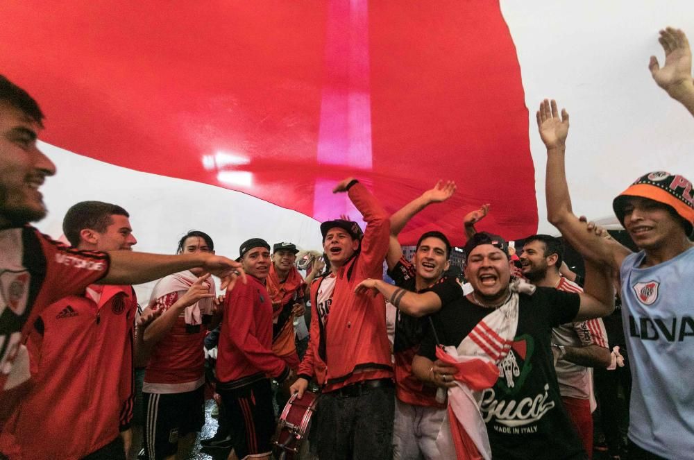 La afición de River celebra su victoria