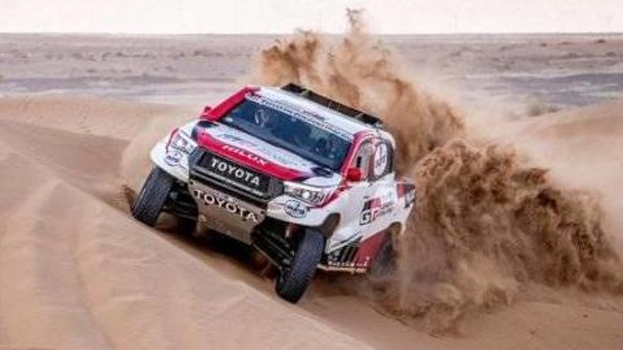 El Toyota Hilux d&#039;Alonso i Coma, al Ral·li del Marroc