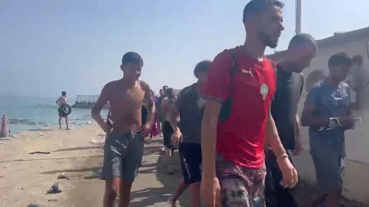 Migrants, a Ceuta.