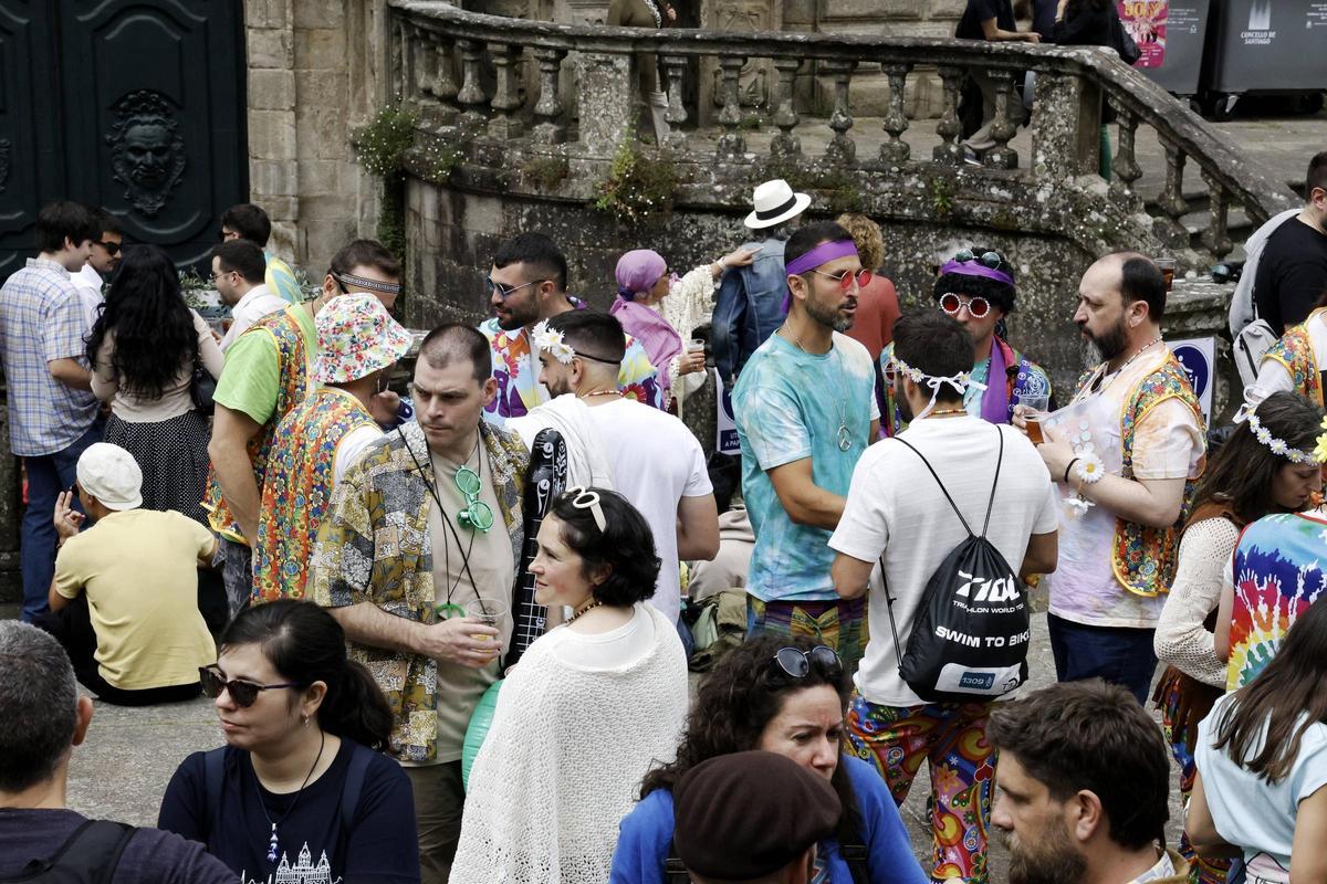 San Martiño Pinario revive el Santiago de 1976 con '50 anos aló': "Esta festa creceu moito"