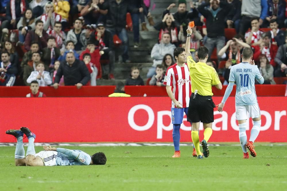 El partido entre el Sporting y el Celta, en imágenes