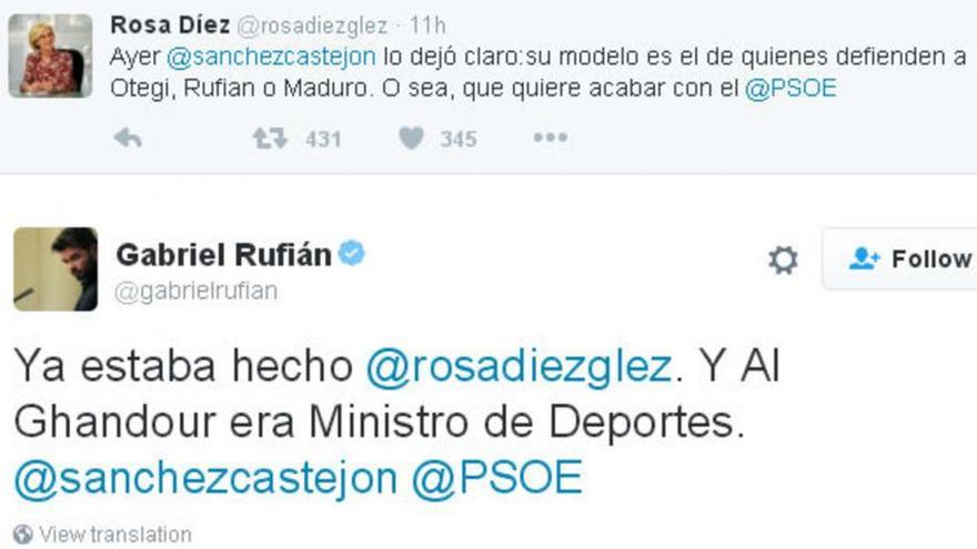 Gabriel Rufián trolea a Rosa Díez