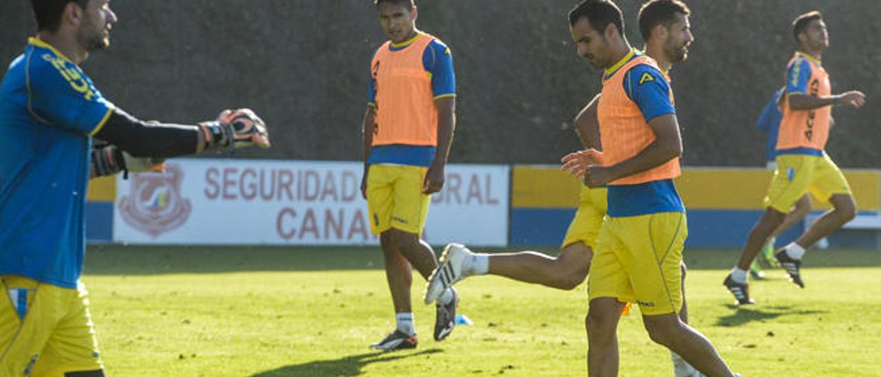 Marcelo Silva, Ángel, David García y Aythami Artiles, ayer