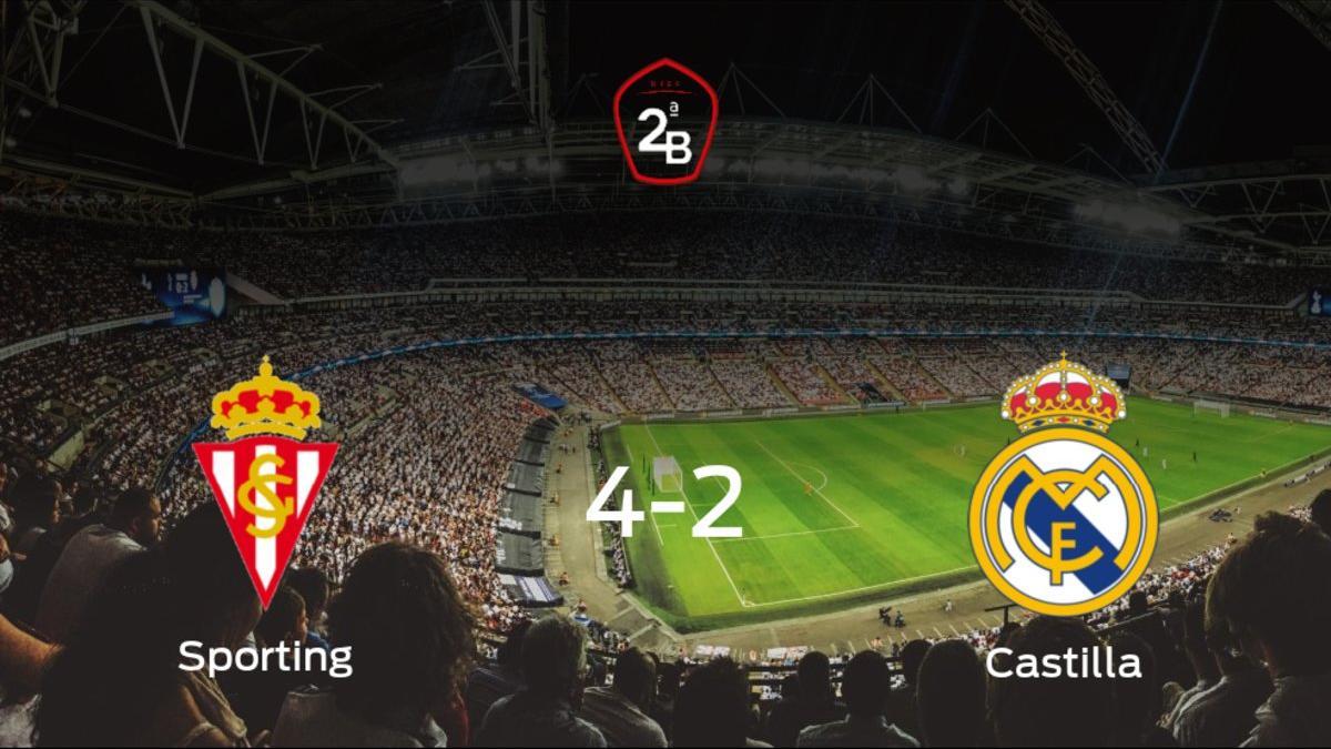 El Sporting B consigue la victoria en casa frente al RM Castilla (4-2)