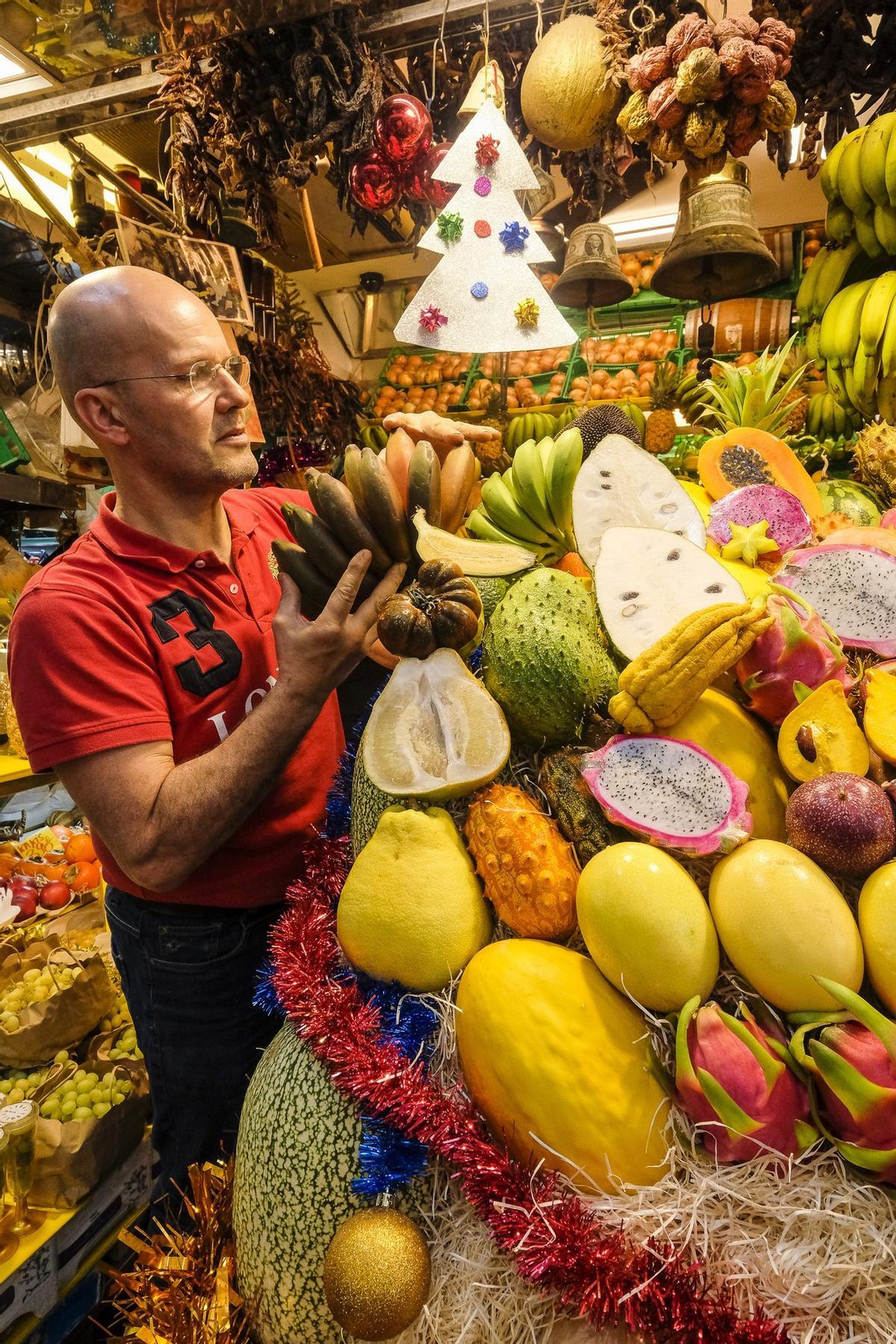 Frutas y verduras exóticas en el Mercado de Vegueta