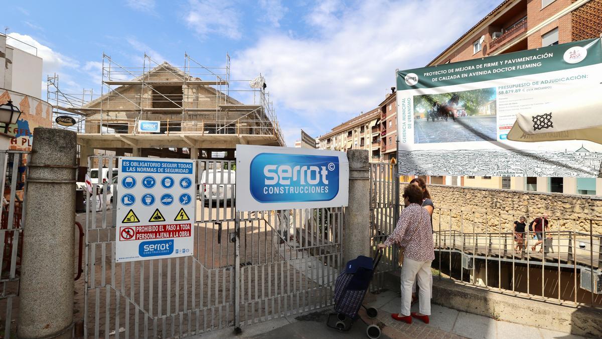 Obras en el mercado de Alcázar.