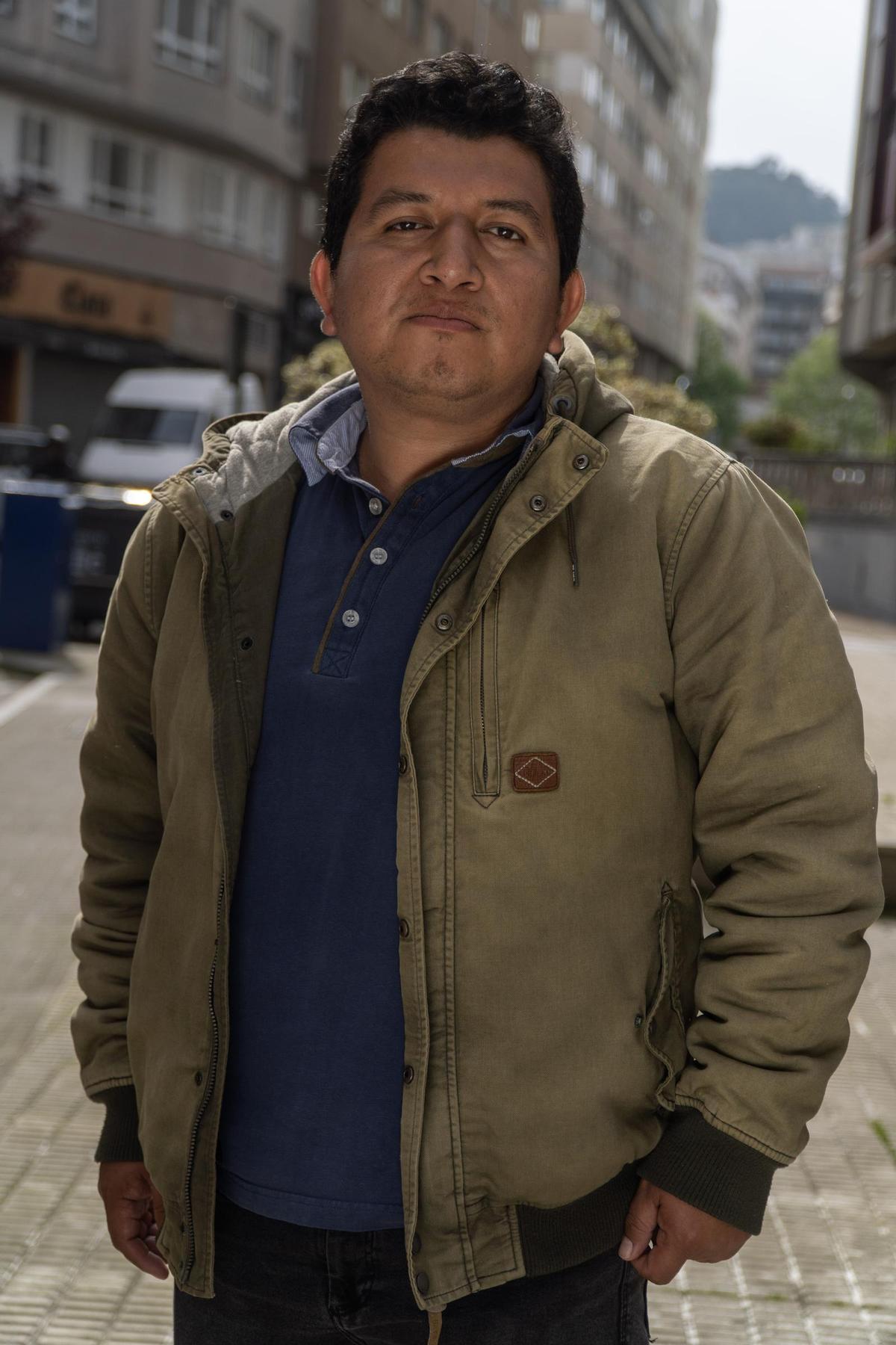 Frank Armando Ponte, peruano que quiere regularizar su situación en A Coruña.