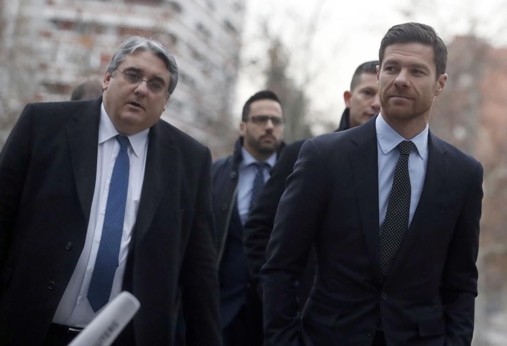 Llegada de Xabi Alonso a los juzgados