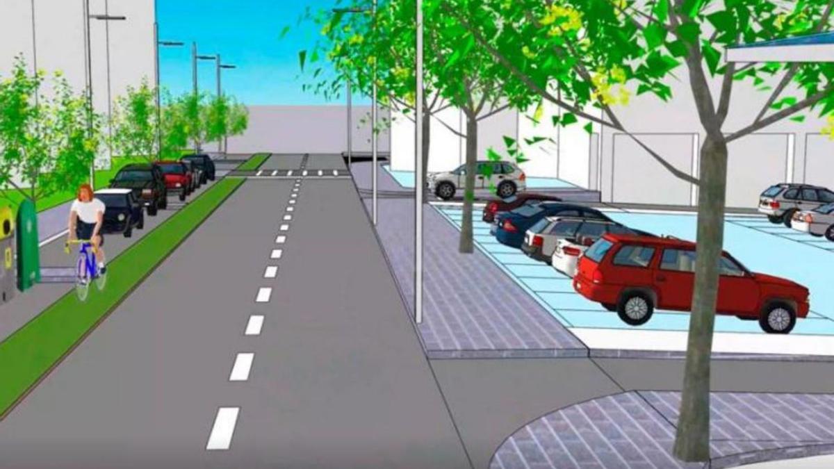 Imagen virtual del proyecto de reurbanización de la rúa García Lorca