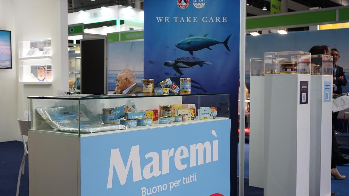 Stand de la empresa italiana Airone Seafood