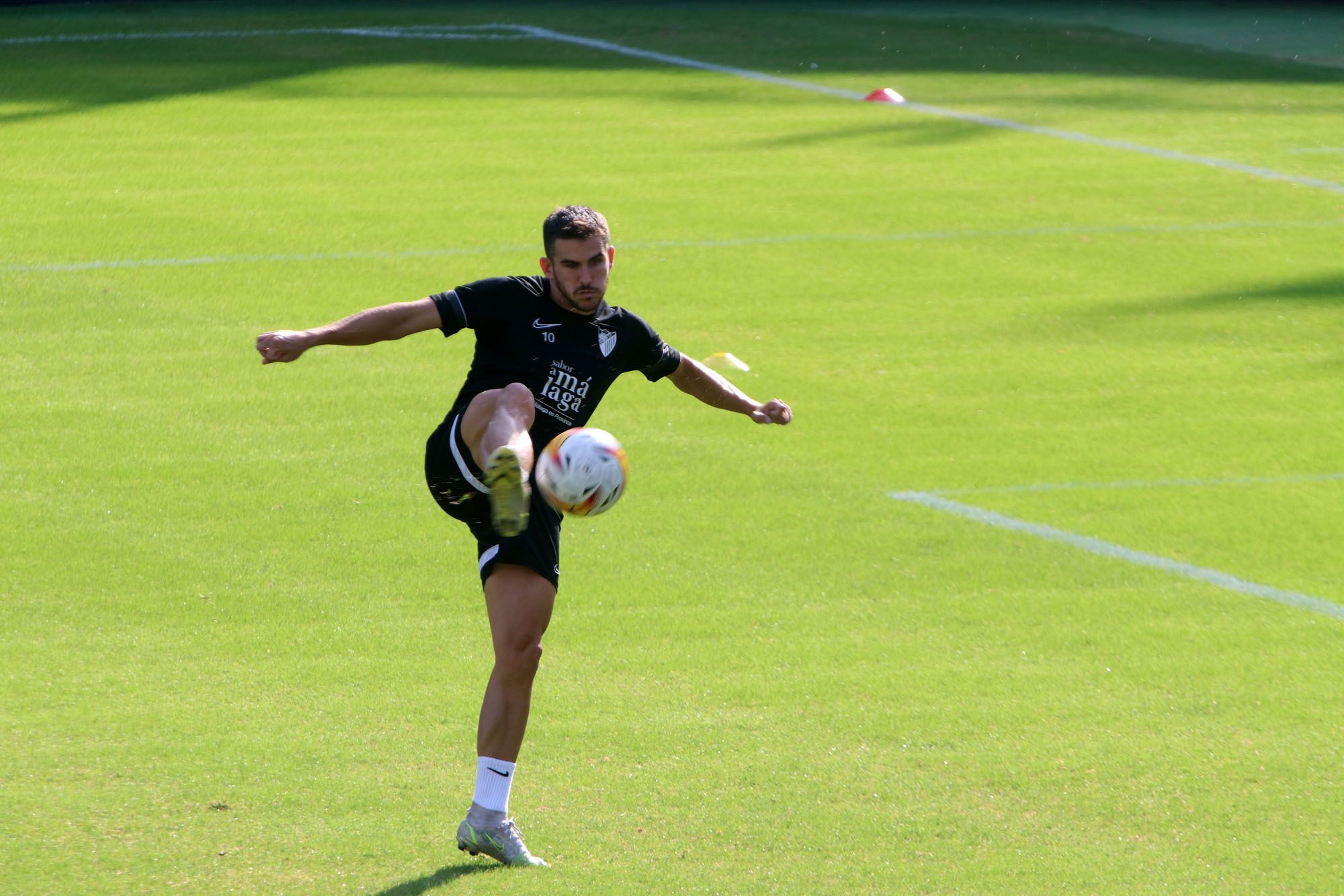 Entrenamiento a puerta abierta del Málaga CF