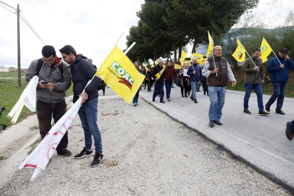 Los agricultores se manifiestan en Málaga contra la bajada de precios