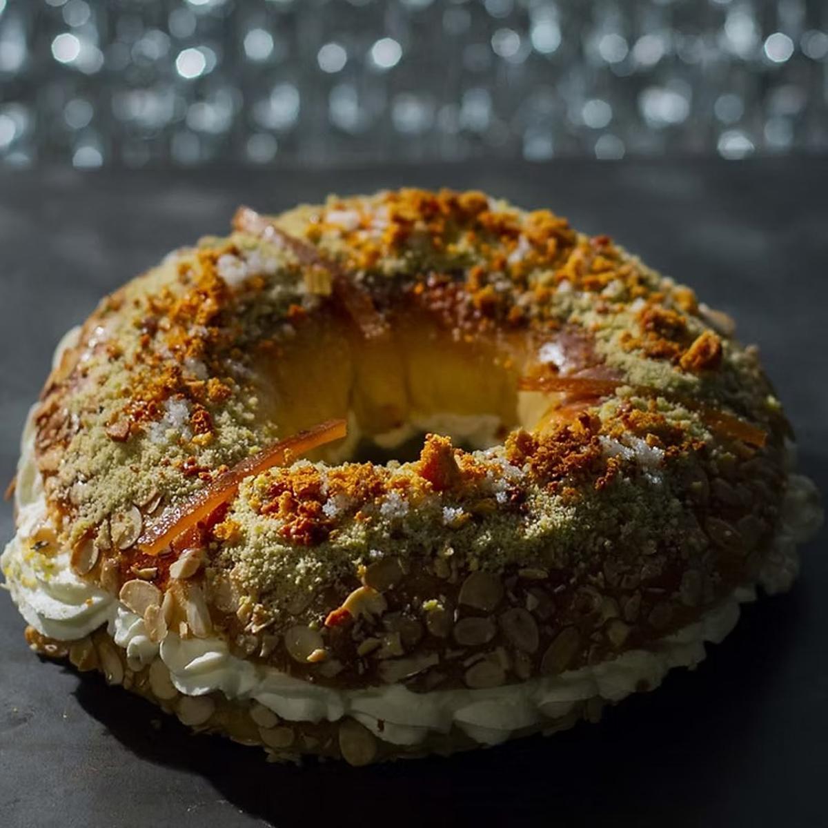 El roscón de Reyes artesano de Brulèe, el dulce que dio notoriedad al obrador de Mario Ortiz en Madrid.