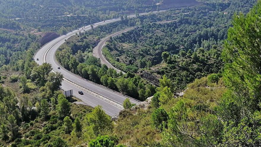 Traçat de l&#039;autopista Terrassa-Manresa al terme de Castellbell