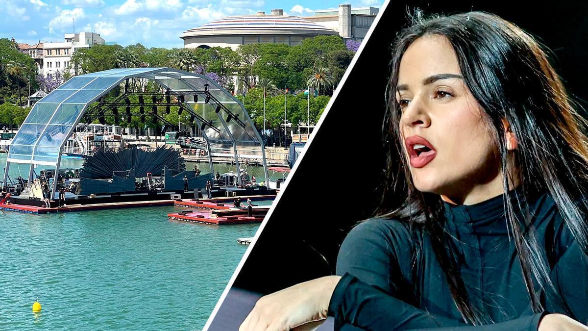 Màxima expectació amb Rosalía: Sevilla espera l’artista internacional com a protagonista del concert de Netflix al riu