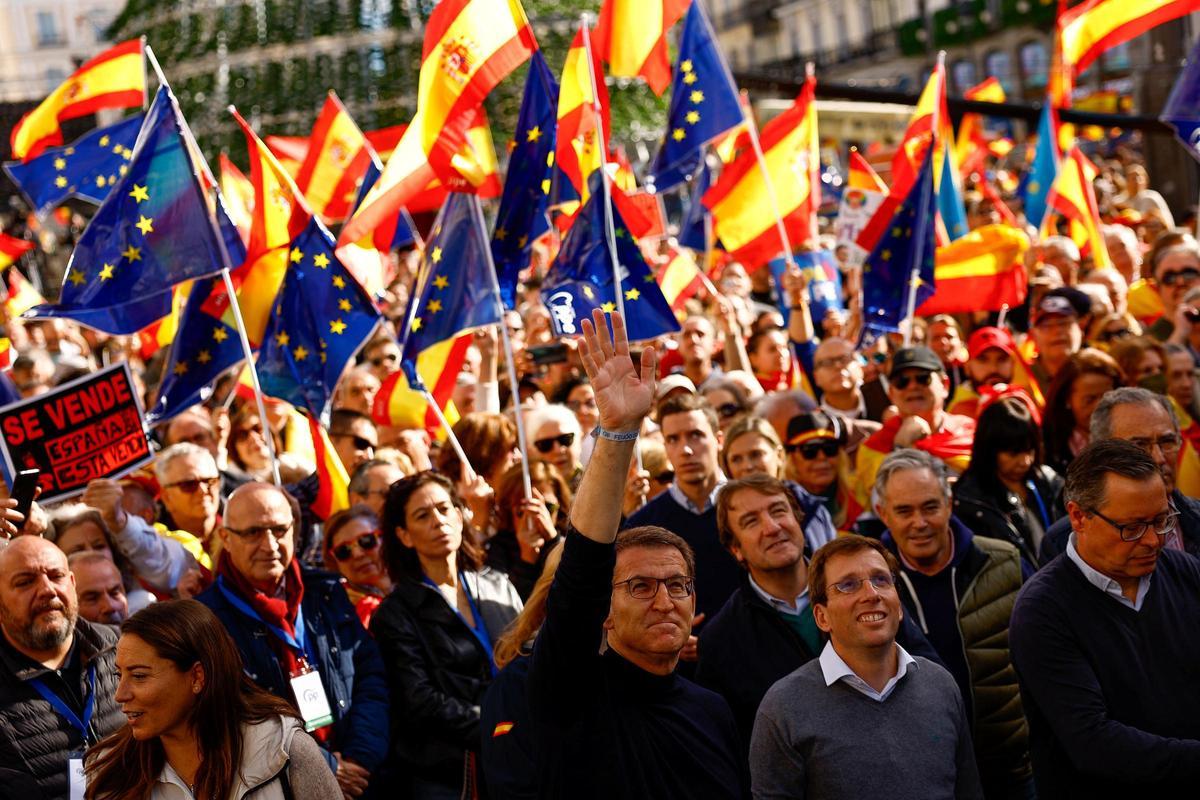 Manifestaciones en ciudades de toda España tras el acuerdo del PSOE y Junts