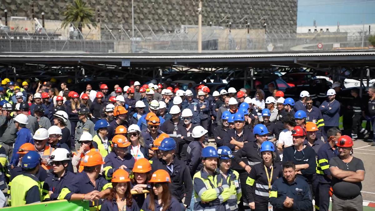 Video | Movilización de trabajadores de Almaraz para exigir la continuidad de la central