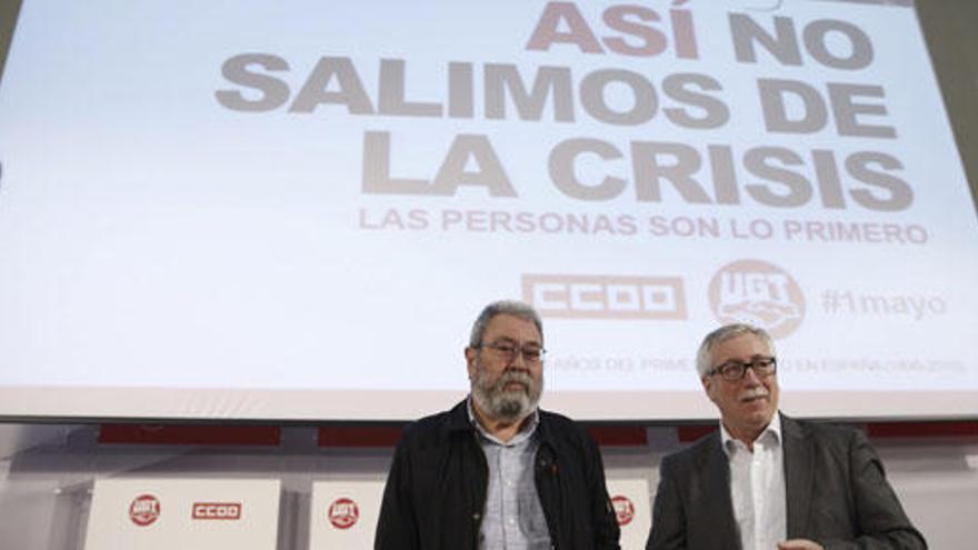 Toxo y Méndez, en la presentación de los actos.