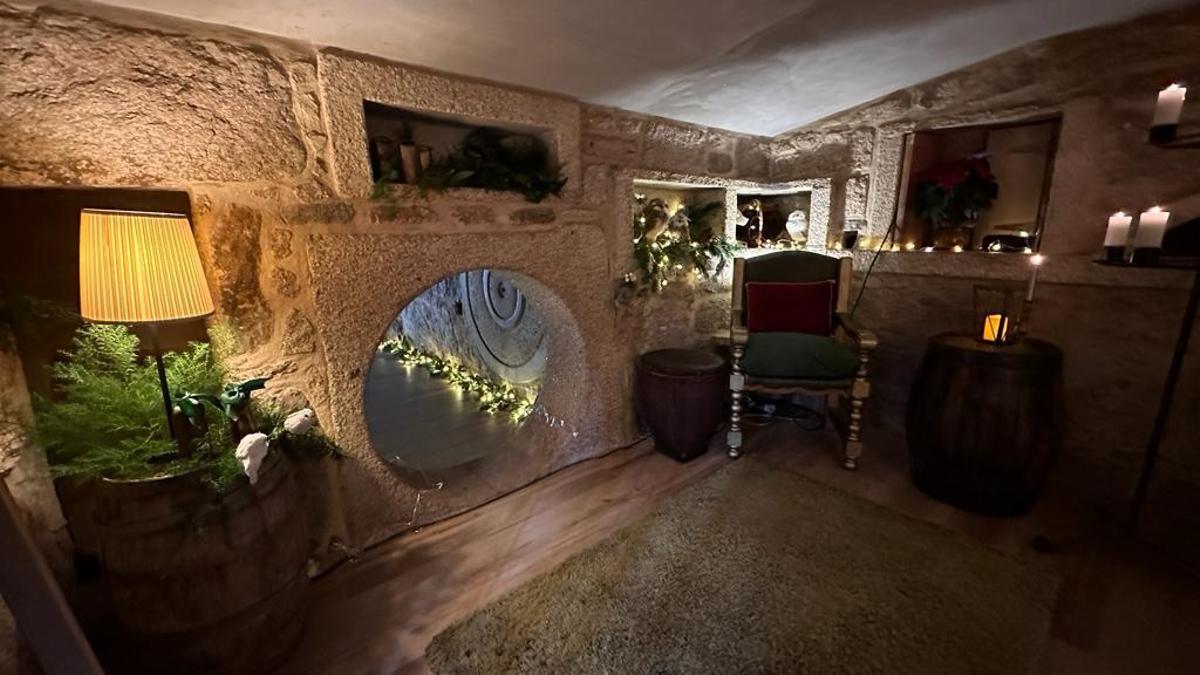 Una de las casas de la Aldea Grobit de A Toxa.