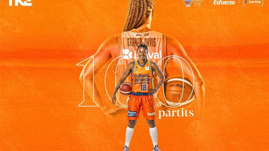 Trahan-Davis, sexta centenaria en el Valencia Basket