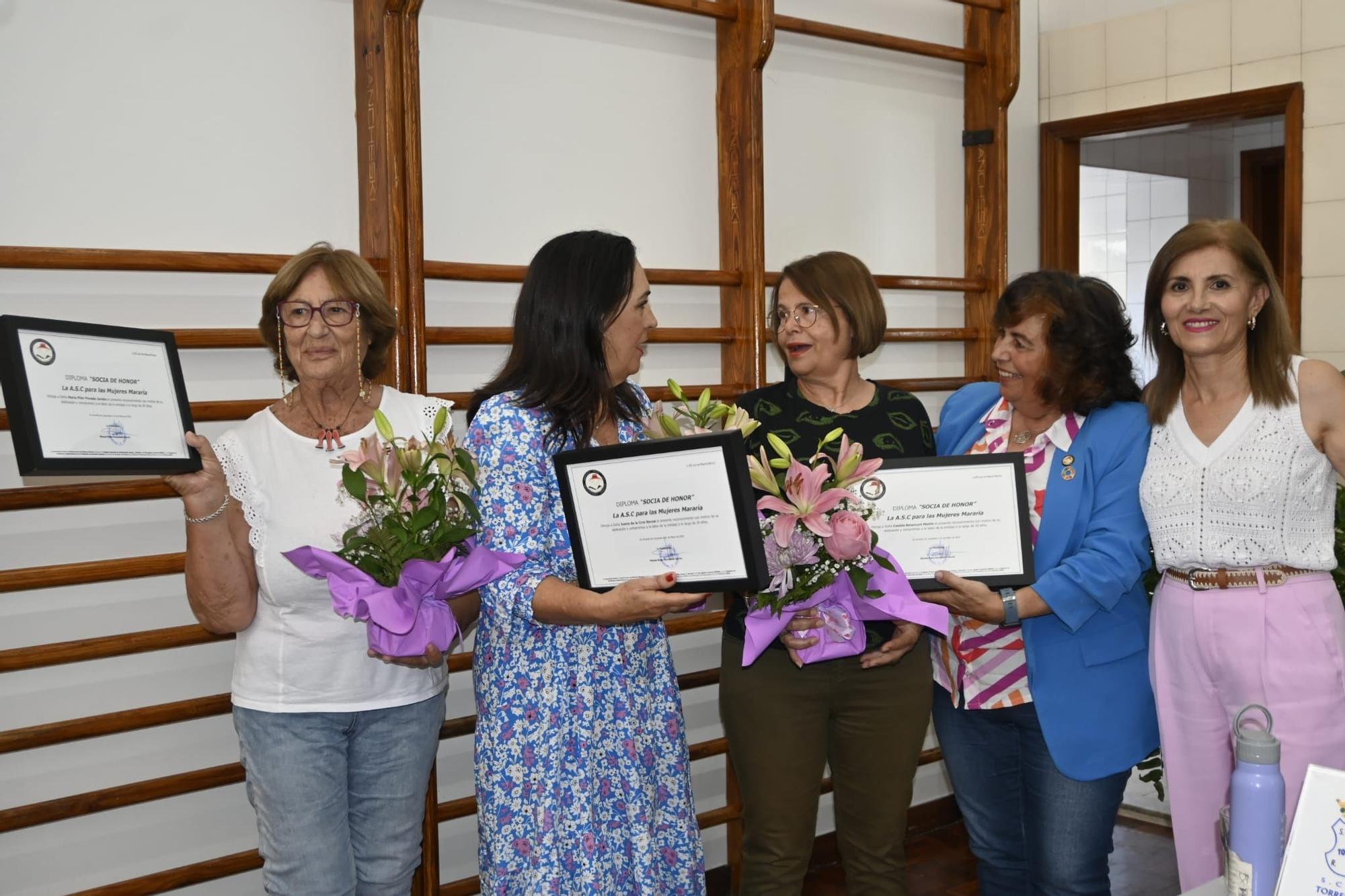 Mararía nombra a socias de honor a Hilda Betancort, Juana de La Cruz y Pilar Poveda