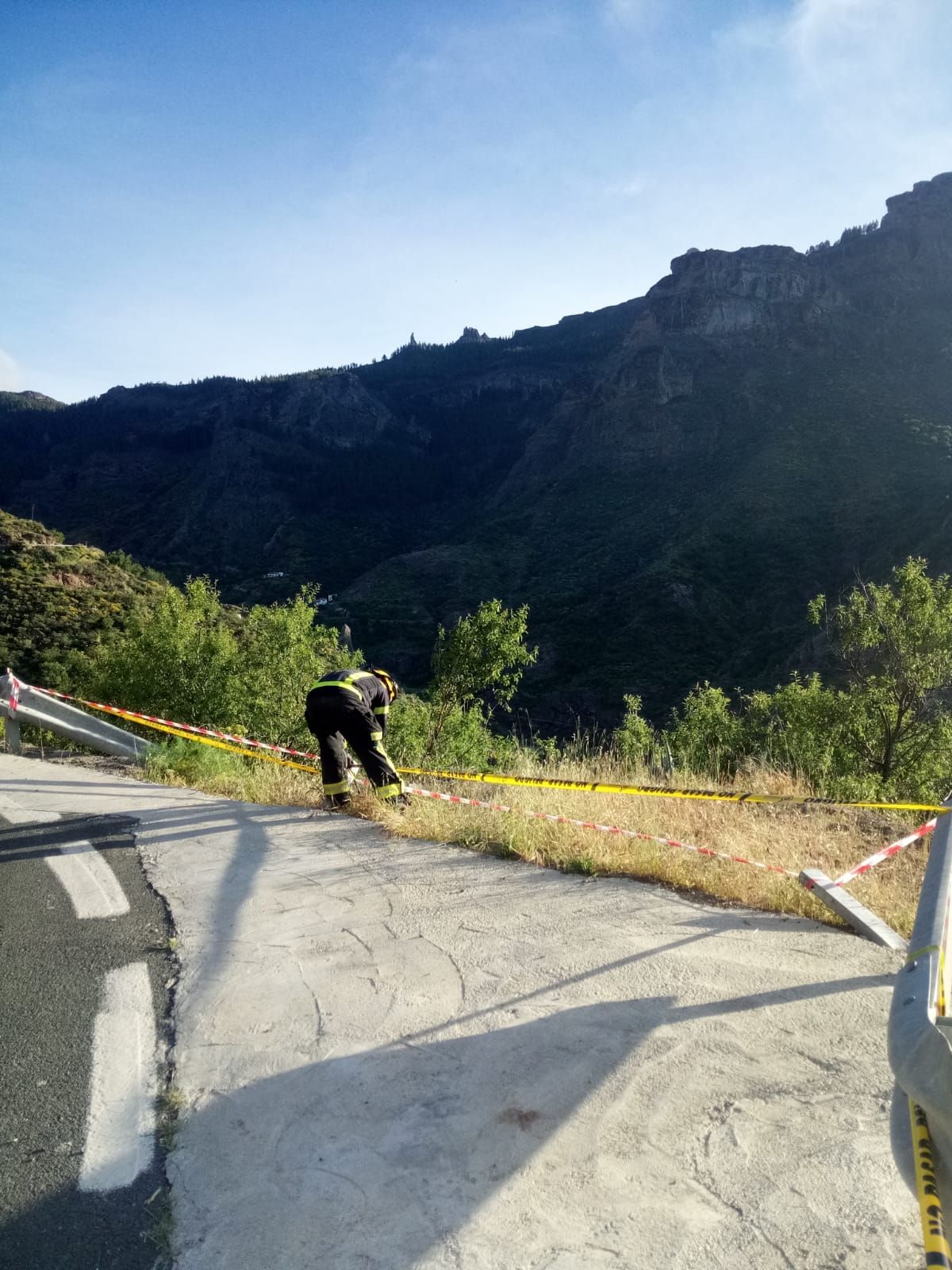 Se queda dormido y se cae por una ladera en Tejeda