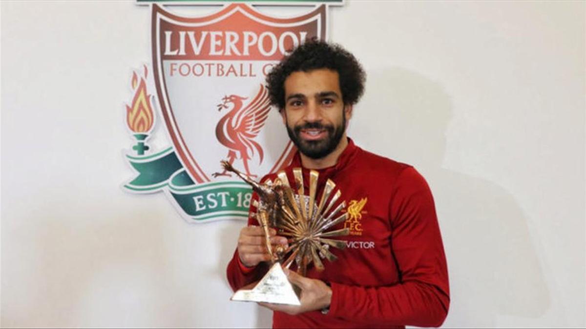 Salah recogió el premio de la BBC