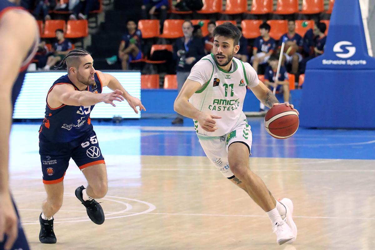 Dani Manchón, en el partido entre Burgos y Amics Castelló.