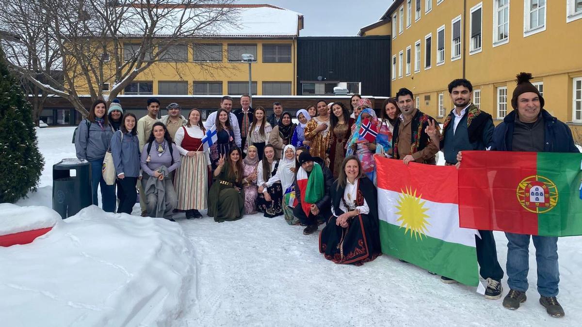 Alumnos de la EOI de Xàtiva y de otros países en el viaje a Noruega con el programa Erasmus+.
