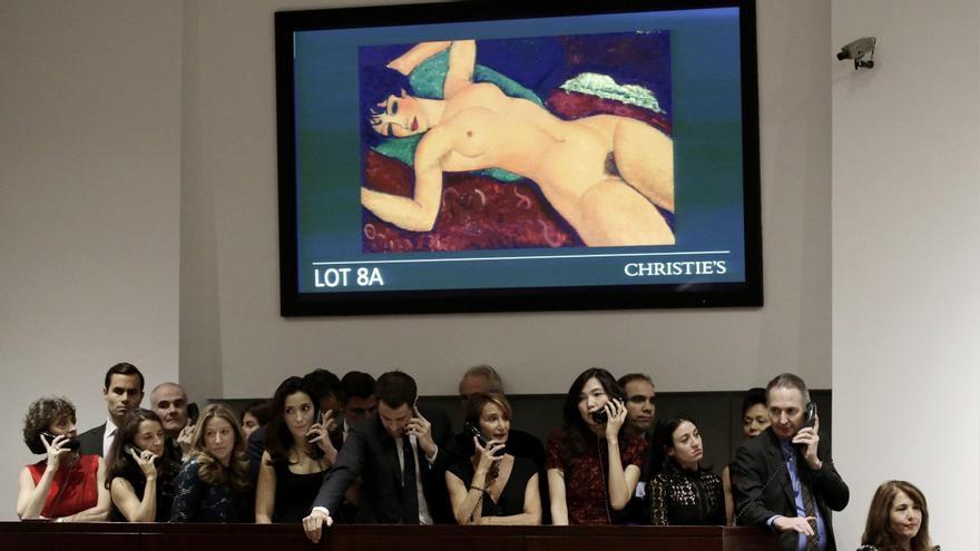 Subasta en Christie's de un cuadro de Modigliani, 'Desnudo acostado'