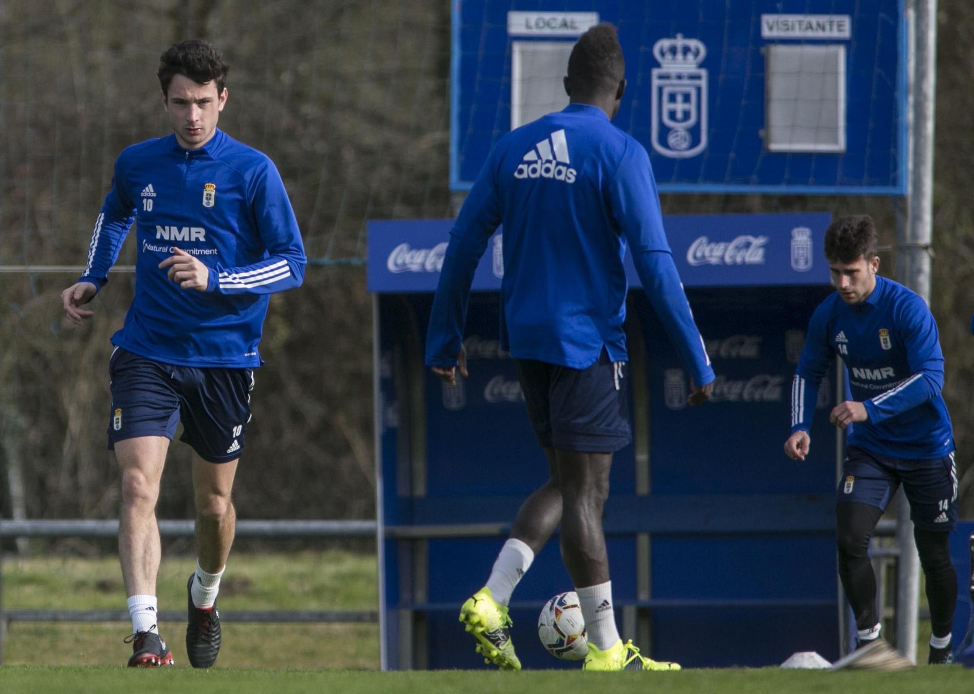 El entrenamiento del Oviedo tras la derrota ante el Albacete