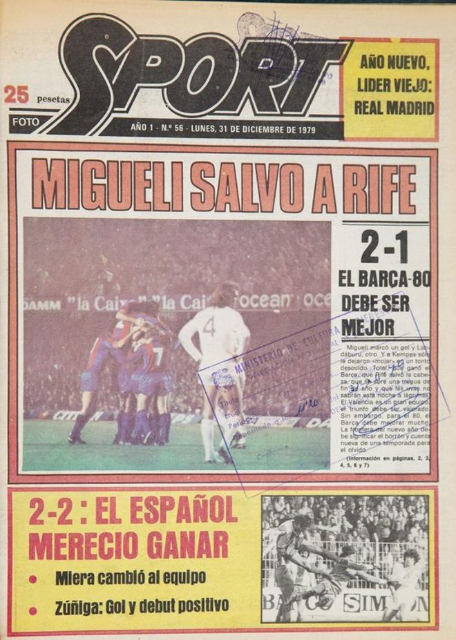 1979 - El Barça se imponía al Valencia en el último partido del año