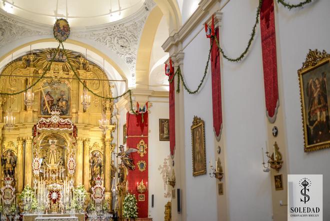 El impresionante altar de la Soledad de Cantillana para la Coronación