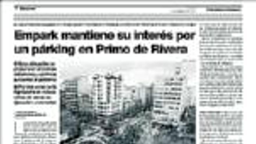 El gobierno acepta el estudio de Empark para hacer un párking en Primo de Rivera