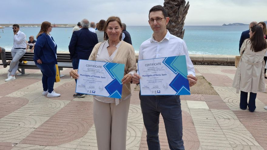 Galardón por adaptar las playas al cambio climático: Dénia y Teulada, primeros municipios de España que logran la bandera azul internacional