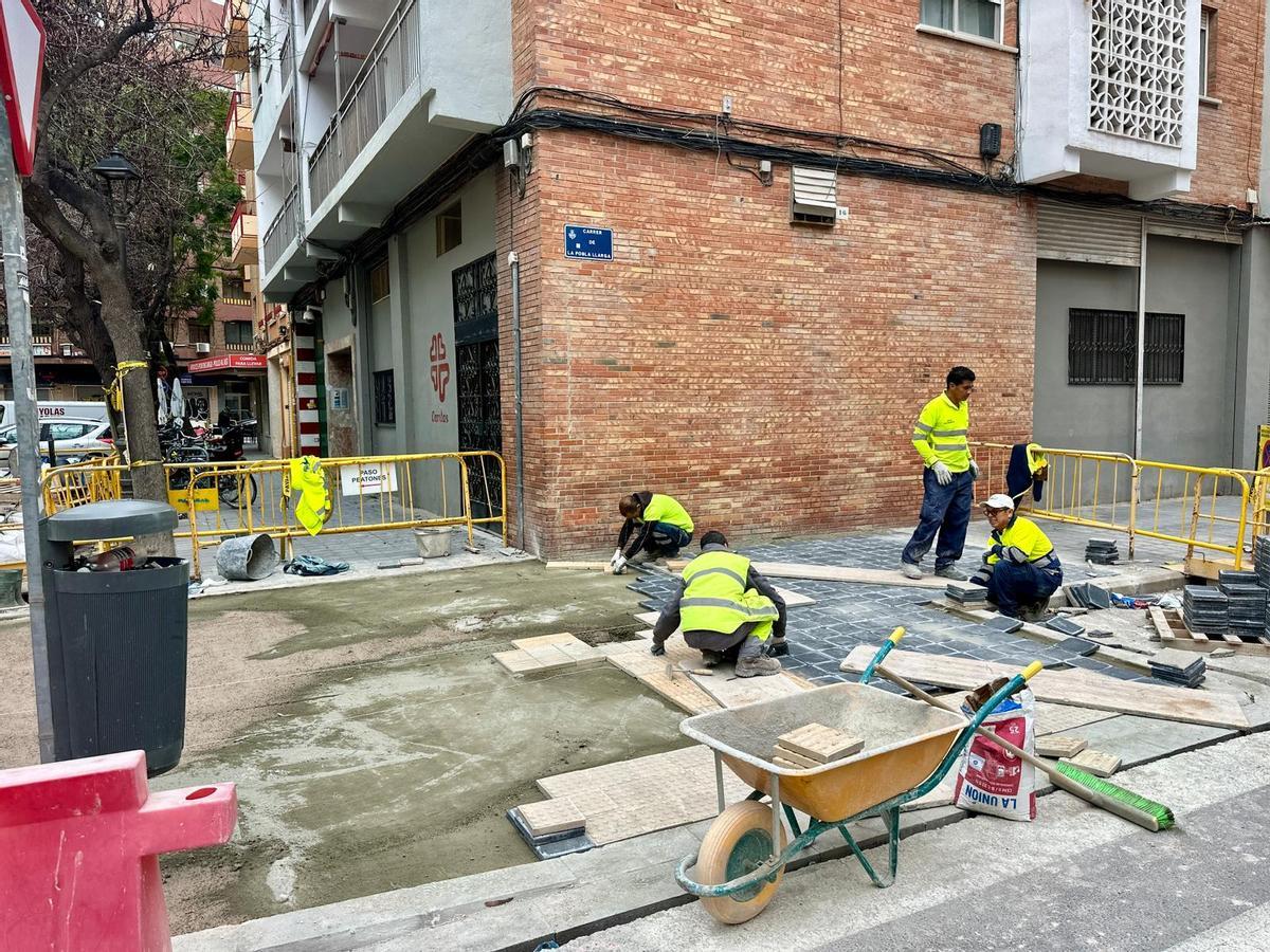 Obras de accesibilidad en Benimaclet.