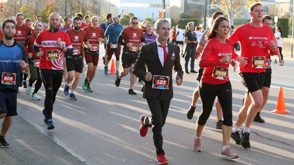 Martín Fiz, durante la carrera celebrada este domingo