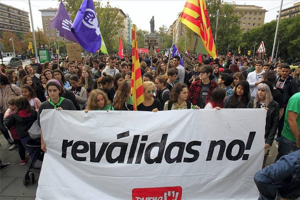 Manifestación contra la Lomce en Zaragoza