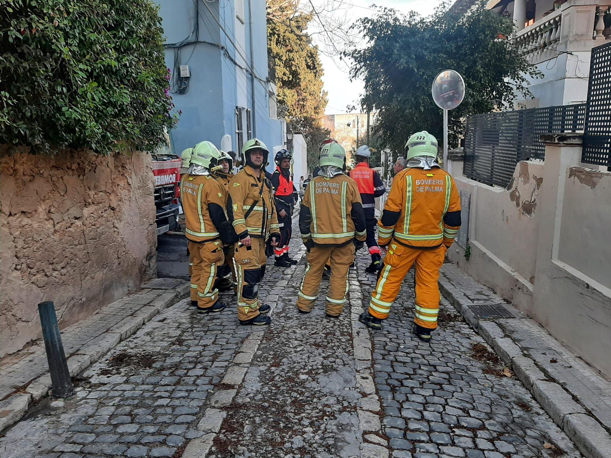 Derrumbe sin víctimas en un edificio de El Terreno, en Palma