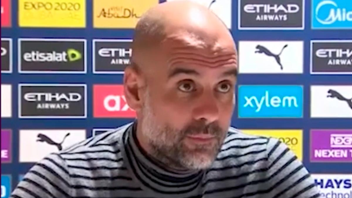 Pep Guardiola en rueda de prensa