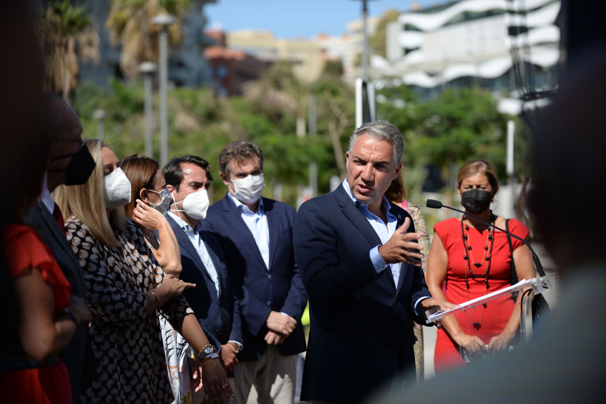 Inauguración de la nueva fuente de la plaza de la Solidaridad