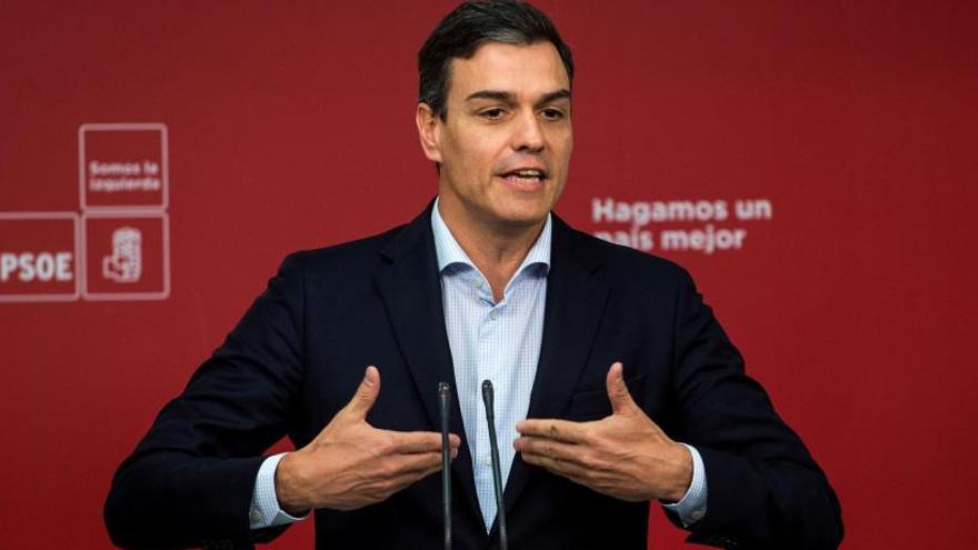 Pedro Sánchez, durante su rueda de prensa.